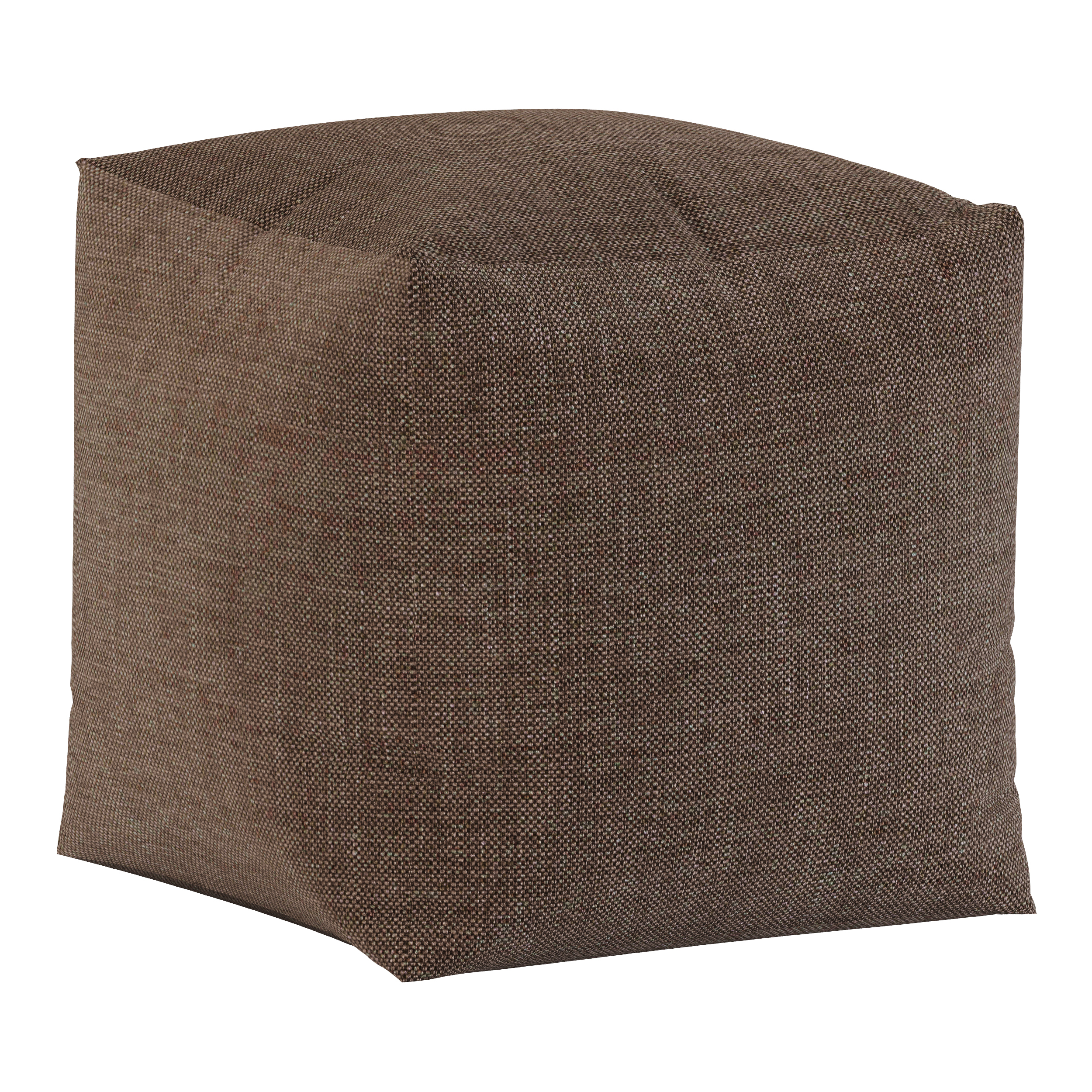 Comfortable pouffe on white background. Clipping path included. 3D rendering.